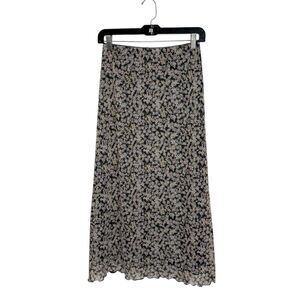 American Eagle Women’s Small Floral Midi Skirt Lined Pull-On Flowy Whimsy Y2K